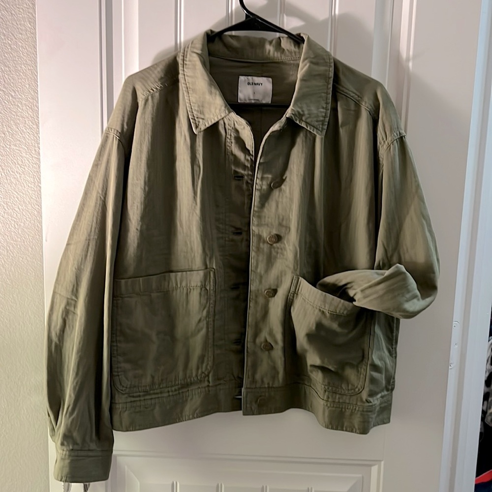 Old navy green shacket